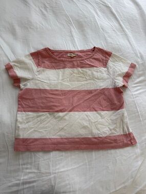 Madewell XXS pink and white striped t-shirt